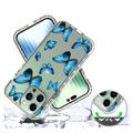 Capa Híbrida Sweet Armor Series para iPhone 14 Pro Max - Borboleta azul