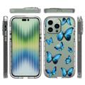 Capa Híbrida Sweet Armor Series para iPhone 14 Pro Max - Borboleta azul
