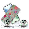 Capa Híbrida Sweet Armor Series para iPhone 14 Pro Max - Flores coloridas