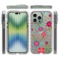 Capa Híbrida Sweet Armor Series para iPhone 14 Pro Max - Flores coloridas