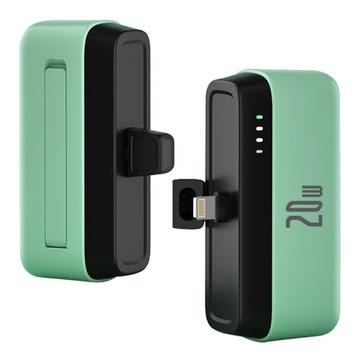 T160 Mini portátil Lightning Power Bank - PD 20W, 5000mAh - Verde