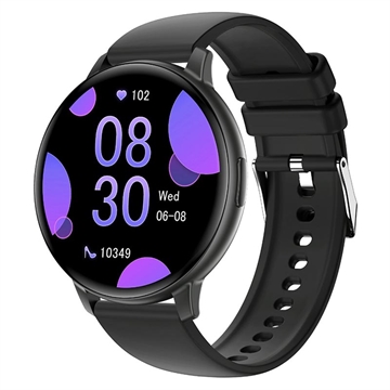 Relógio inteligente T6 Fitness com chamadas Bluetooth e monitorização da frequência cardíaca - 1.38" - Preto