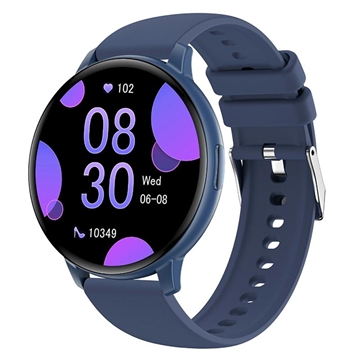 Relógio inteligente T6 Fitness com chamadas Bluetooth e monitorização da frequência cardíaca - 1.38" - Azul
