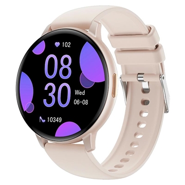 Relógio inteligente T6 Fitness com chamadas Bluetooth e monitorização da frequência cardíaca - 1.38" - Rosa
