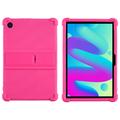 Capa de silicone para TCL Tab 10L/10 HD 4G com suporte - Cor-de-Rosa Forte