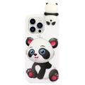 Capa de TPU Série de Figuras 3D para iPhone 14 Pro - Panda Fofo