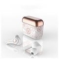 Auriculares TS-100 Graffiti TWS com Bluetooth 5.0 - Branco / Cor-de-Rosa Dourado