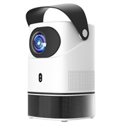 TS-2 Projetor de vídeo HD 4K de 32 GB com suporte retrátil oculto, sistema operativo Android e WiFi