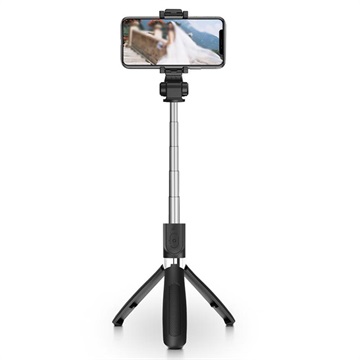 Bastão para Selfies Bluetooth com Tripé Tech-Protect L01S - Preto