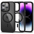 Capa Magmat Tech-Protect para iPhone 15 Pro Max - Compatível com MagSafe - Preto / Transparente