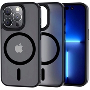 Capa Magmat Tech-Protect para iPhone 13 Pro - Compatível com MagSafe - Translúcido Preto