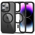 Capa Magmat Tech-Protect para iPhone 15 Pro - Compatível com MagSafe - Translúcido Preto