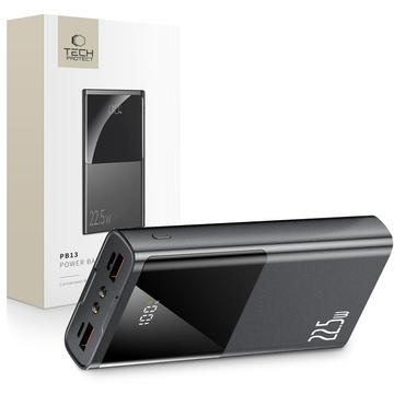 Tech-Protect PB13 20000mAh Power Bank com lanterna - 22.5W PD 3.0, QC 3.0 - Cinzento