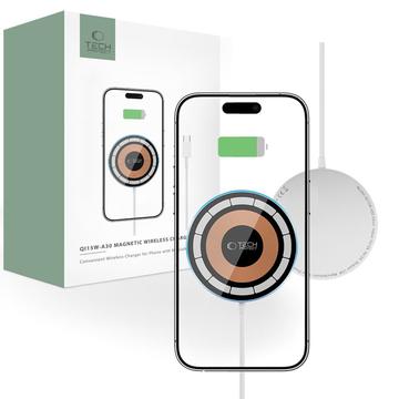 Carregador magnético sem fios Tech-Protect QI15W-A30 - Compatível com MagSafe - Prata
