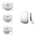 Pontas de Silicone para AirPods Pro Tech-Protect - S, M, L - Branco
