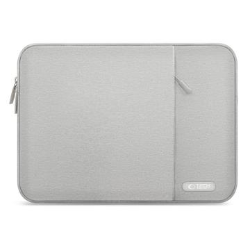 Capa para computador portátil Tech-Protect Sleevy com bolso lateral - 13-14" - Cinzento Crayon