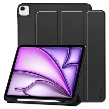 Capa dobrável com três dobras para caneta Tech-Protect SmartCase para iPad Air 13 2024/2025 - Preto