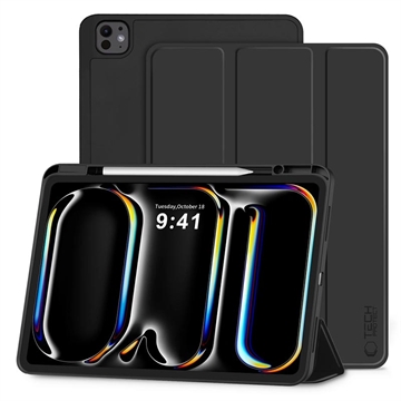 Capa dobrável com três dobras para caneta Tech-Protect SmartCase para iPad Pro 11 2024/2025 - Preto