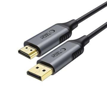 Cabo Tech-Protect UltraBoost DisplayPort 1.4 para HDMI 2.0 - 4K/60Hz, 2m, PVC durável, compatibilidade universal