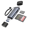 Leitor de cartão SD e MicroSD Tech-Protect UltraBoost USB-A/USB-C - Cinza