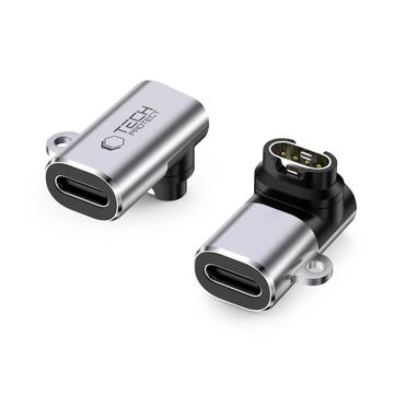 Adaptador Tech-Protect UltraBoost USB-C para relógios Garmin - 5W - Cinzento