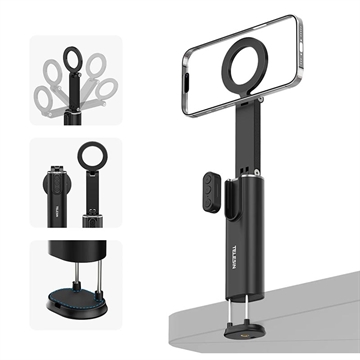 Telesin P1-HSS-02 Suporte MagSafe para Vlogging com controlo remoto Bluetooth - Preto