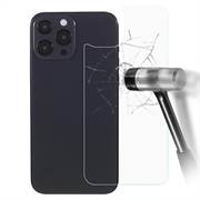 Protector de Tampa de Bateria em Vidro Temperado para iPhone 16 Pro Max - Transparente