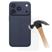 Protector de Tampa de Bateria em Vidro Temperado para iPhone 17 Pro Max - Transparente