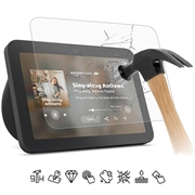 Protetor de ecrã de vidro temperado para Amazon Echo Show 8 (2025) - 9H - Case Friendly - Transparente