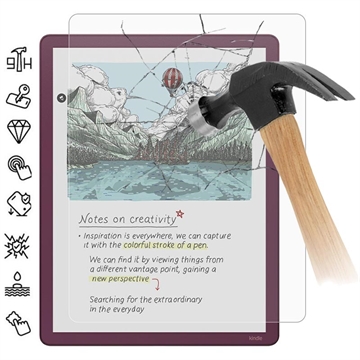 Protetor de ecrã de vidro temperado para Amazon Kindle Scribe Colorsoft - 9H - Case Friendly - Transparente