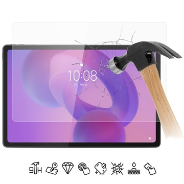 Protetor de ecrã de vidro temperado para Lenovo Idea Tab Plus - 9H - Case Friendly - Transparente
