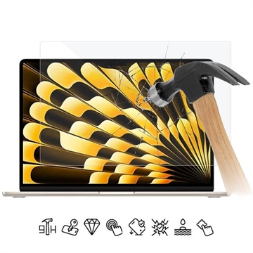 Protetor de Ecrã em Vidro Temperado para MacBook Air 15" (2023) - Transparente