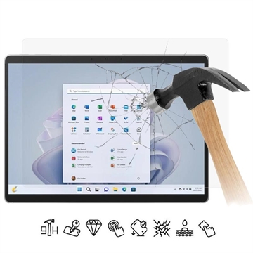 Protetor Ecrã em Vidro Temperado para Microsoft Surface Pro 10 - 9H - Case Friendly  - Transparente