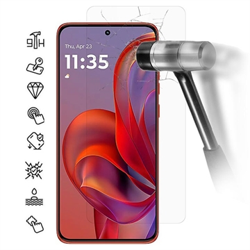 Protetor de ecrã de vidro temperado para Motorola Edge 60 Neo - 9H - Case Friendly - Transparente