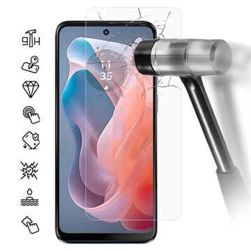 Protetor Ecrã em Vidro Temperado para Motorola Moto G04 - 9H - Case Friendly  - Transparente