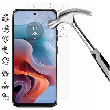 Protetor Ecrã em Vidro Temperado para Motorola Moto G34/G45 - Case Friendly - Transparente