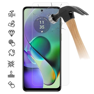 Protetor Ecrã em Vidro Temperado para - 9H - Motorola Moto G54 - Case Friendly - Transparente