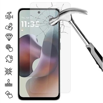 Protetor de ecrã de vidro temperado para Motorola Moto G56 - 9H - Case Friendly - Transparente