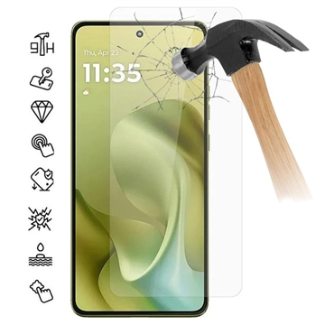 Protetor de ecrã de vidro temperado para Motorola Moto G86 - 9H - Case Friendly - Transparente