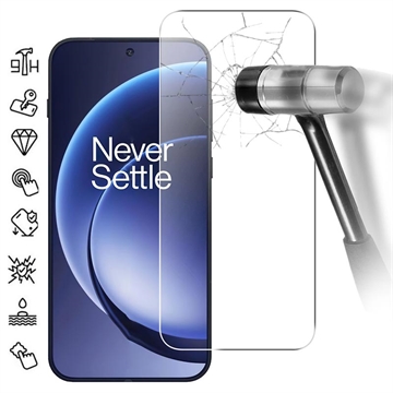 Protetor de ecrã de vidro temperado para OnePlus 15 - 9H - Case Friendly - Transparente