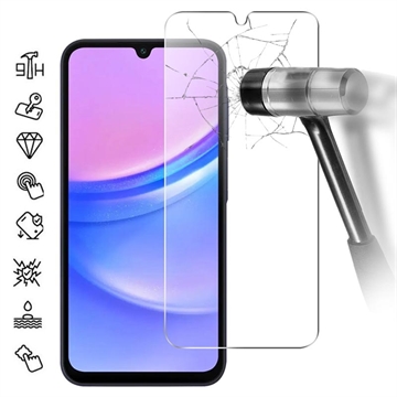 Protetor de ecrã de vidro temperado para Samsung Galaxy A07 4G/A06 - 9H - Case Friendly - Transparente
