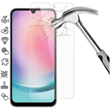 Protetor Ecrã em Vidro Temperado para - 9H - Samsung Galaxy A25 - Case Friendly - Transparente