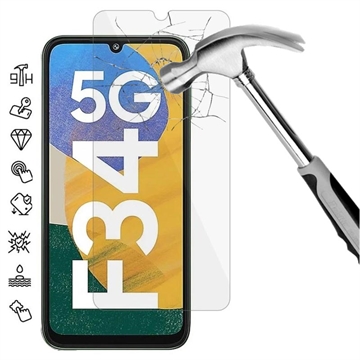 Protetor Ecrã em Vidro Temperado para Samsung Galaxy F34/M34 5G - 9H - Case Friendly  - Transparente