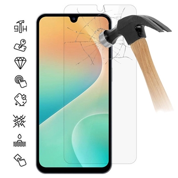 Protetor de ecrã de vidro temperado para Samsung Galaxy M36 - 9H - Case Friendly - Transparente