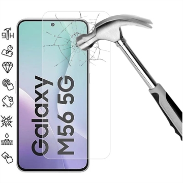 Protetor de ecrã de vidro temperado para Samsung Galaxy M56/F56 - 9H - Case Friendly - Transparente