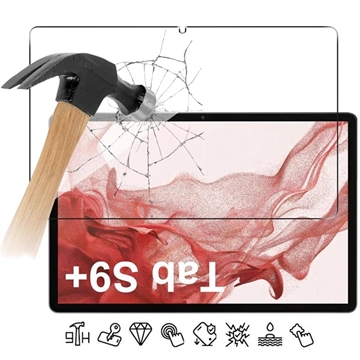 Protetor Ecrã em Vidro Temperado para - 9H - Samsung Galaxy Tab S9+/S8+ - Case Friendly - Transparente