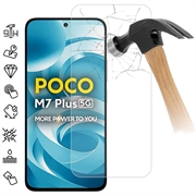 Protetor de ecrã de vidro temperado para Xiaomi Poco M7 Plus - 9H - Case Friendly - Transparente