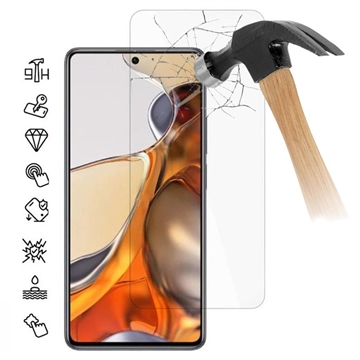 Protetor de ecrã de vidro temperado para Xiaomi Poco M7 - 9H - Case Friendly - Transparente