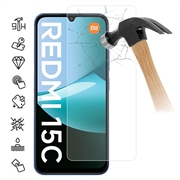 Protetor de ecrã de vidro temperado para Xiaomi Redmi 15C - 9H - Case Friendly - Transparente