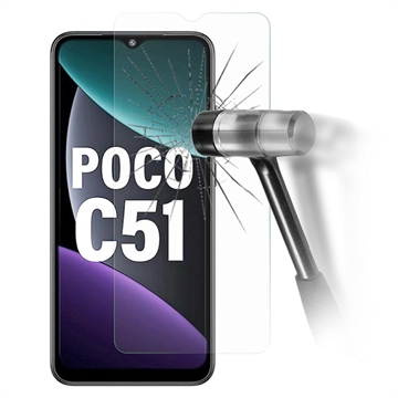 Protetor Ecrã em Vidro Temperado para Xiaomi Poco C51 - 9H - Transparente